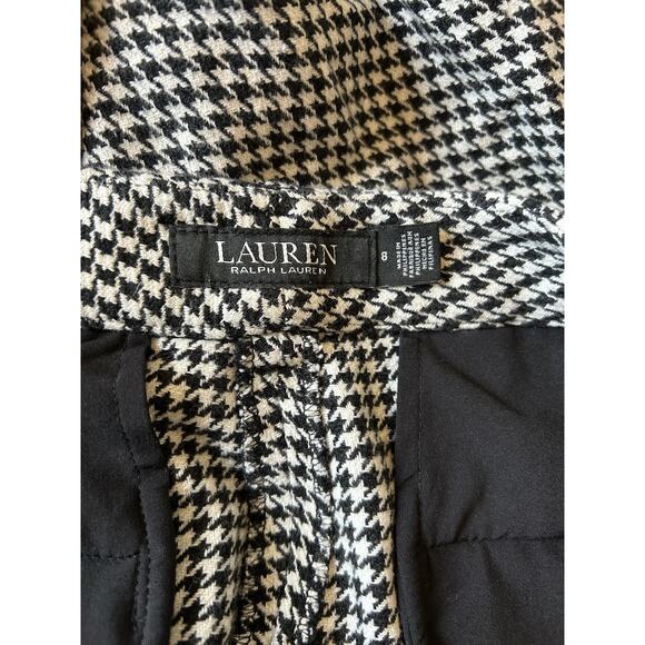Ralph Lauren Black Label Houndstooth Women’s Pants 8 Crop Capri Office Work VTG - Picture 2 of 16